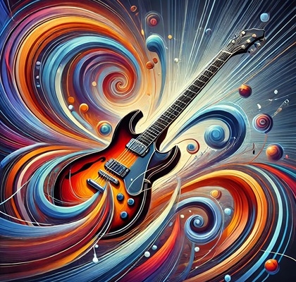 abstract electric guitar
