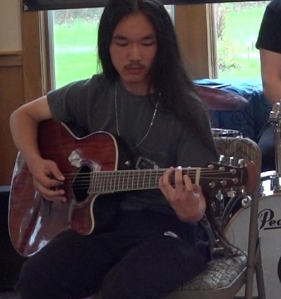 Jackson at Guitar Lessons Ithaca Student Concert 2024