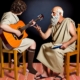 Socrates teaching guitar