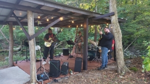 Jason jamming at Guitar Lessons Ithaca student party 2024