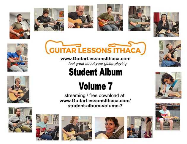 Guitar Lessons Ithaca Volume 7 album montage of photos