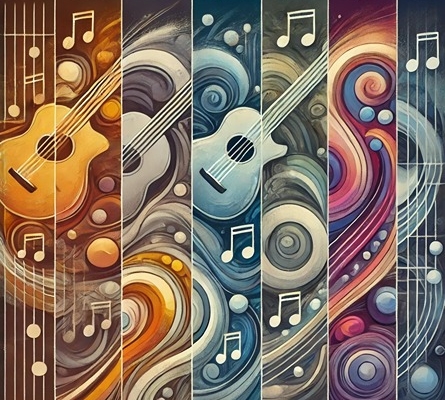 abstract illustration of guitar modes