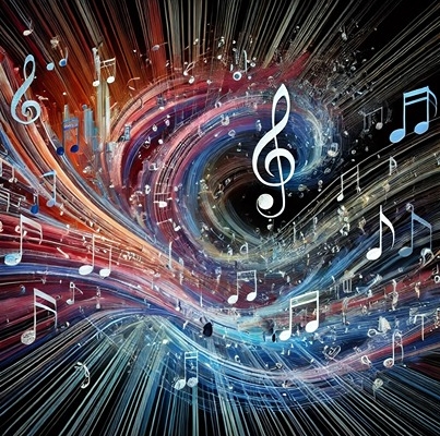 abstract drawing of non-diatonic chord progressions in music